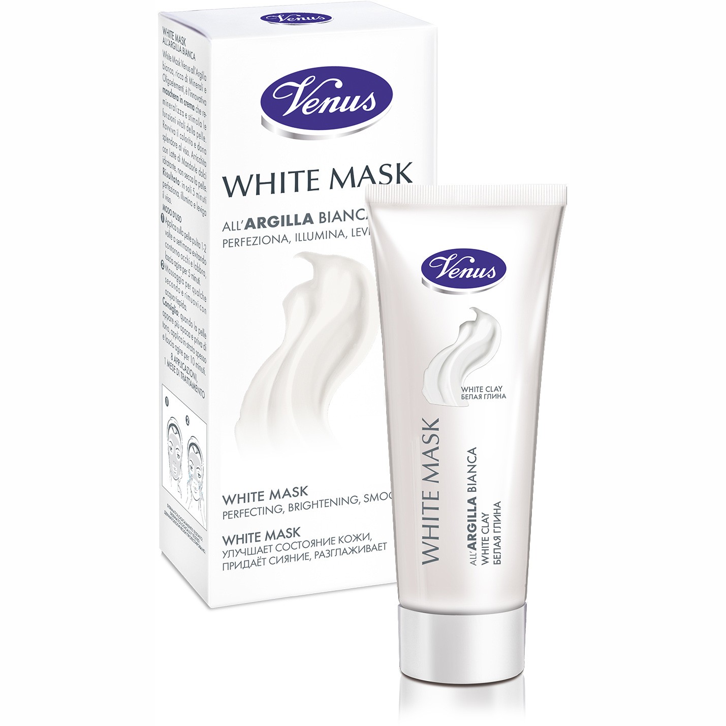 VENUS - Maschera viso white all'argilla bianca 40ml
