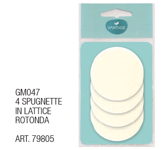 Spugnette In Lattice Rotonde 4 Pezzi Gm047