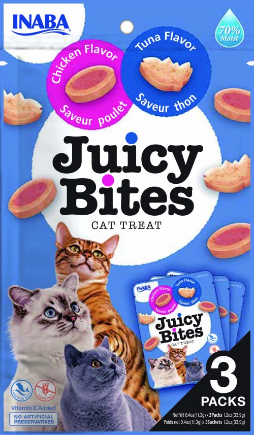 Inaba Gatto Snack Juicy Bites Cf. (3 Pezzi) Pollo &amp; Tonno