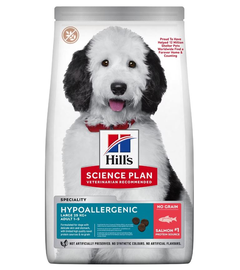Hill'S Canine Adult Hypoallergenic Large Salmone 12 Kg