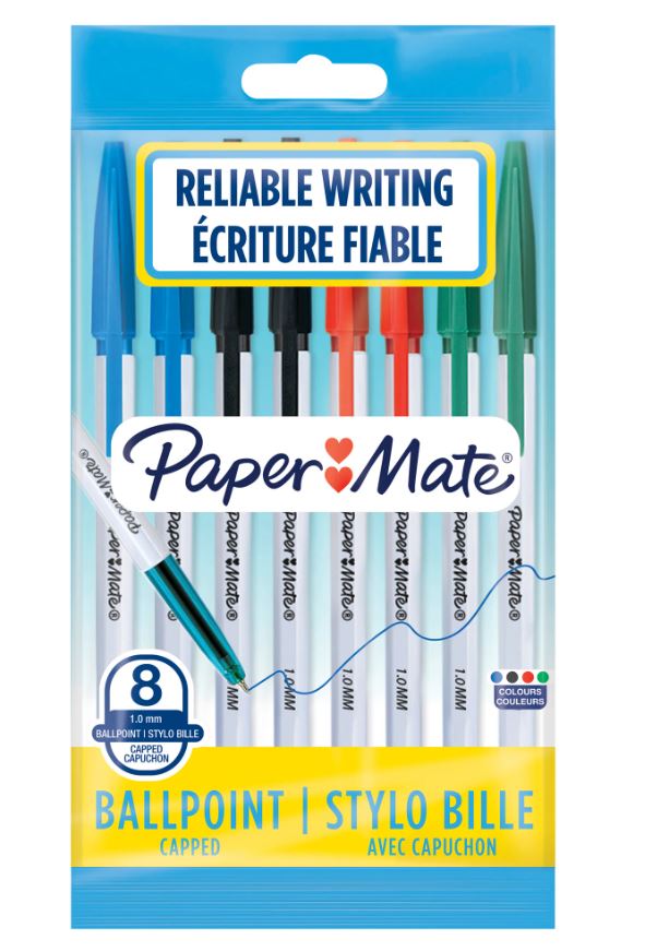 PAPER MATE PENNE ASSORTITE CF. (8 PEZZI) (colori assortiti)