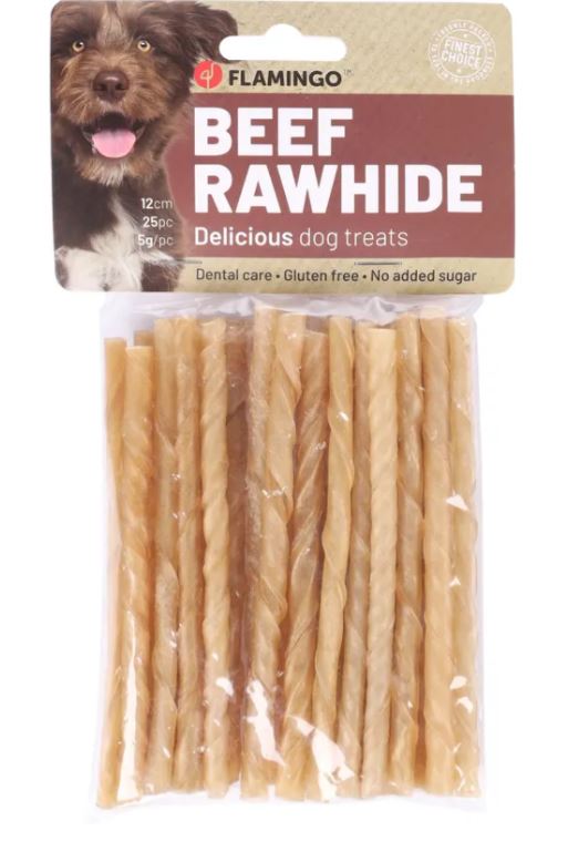 Flamingo Cane Snack Sigaretta R'Hide Munchy Cf. (25 Pezzi) 12 Cm 125 Gr