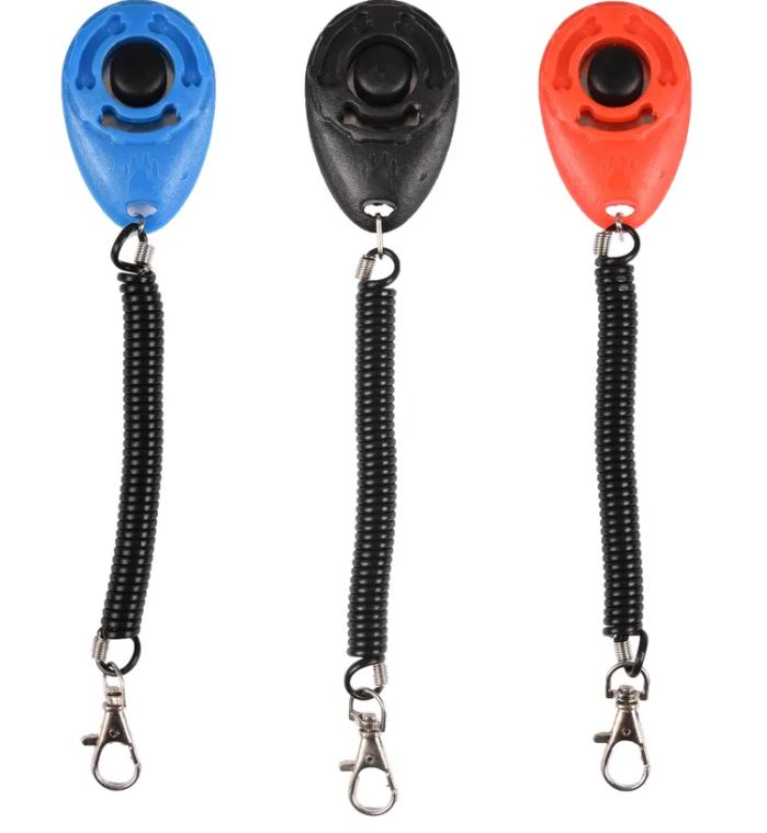 Flamingo Cane Clicker Con Cavo A Spirale 6 Cm (Colori Assortiti)