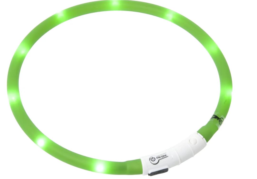 Flamingo Cane Collare Led 20-70 Cm X 16 Mm Verde-image