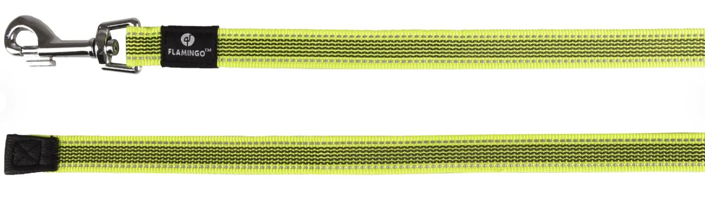 Flamingo Cane Guinzaglio Educativo "Xeno" 20 Mm X 5 Mt Giallo Fluo