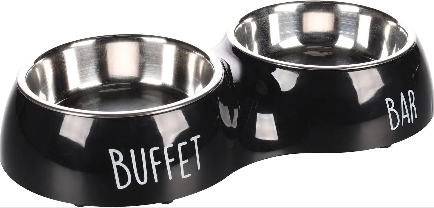 Flamingo Ciotola Doppia "Duo Dinner Divar" 11 Cm 2X230 Ml-image