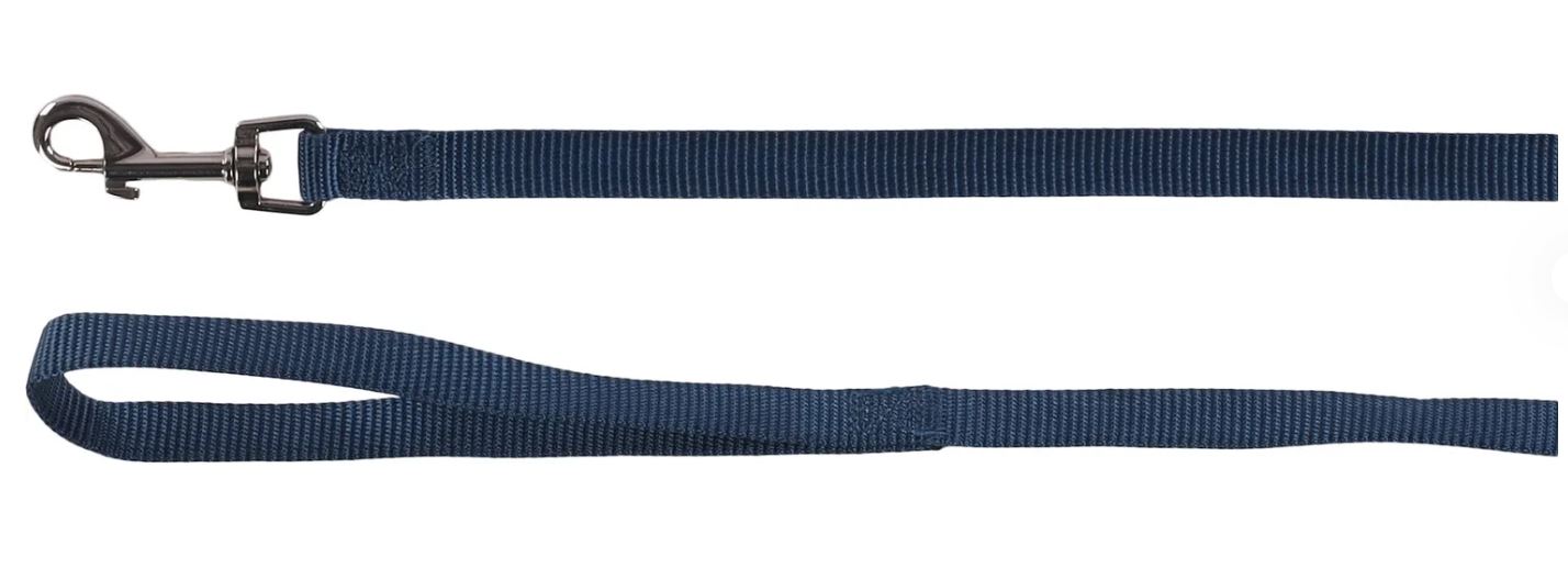 Flamingo Cane Guinzaglio In Nylon "Ziggi" 130 Cm X 25 Mm Azzurro Scuro