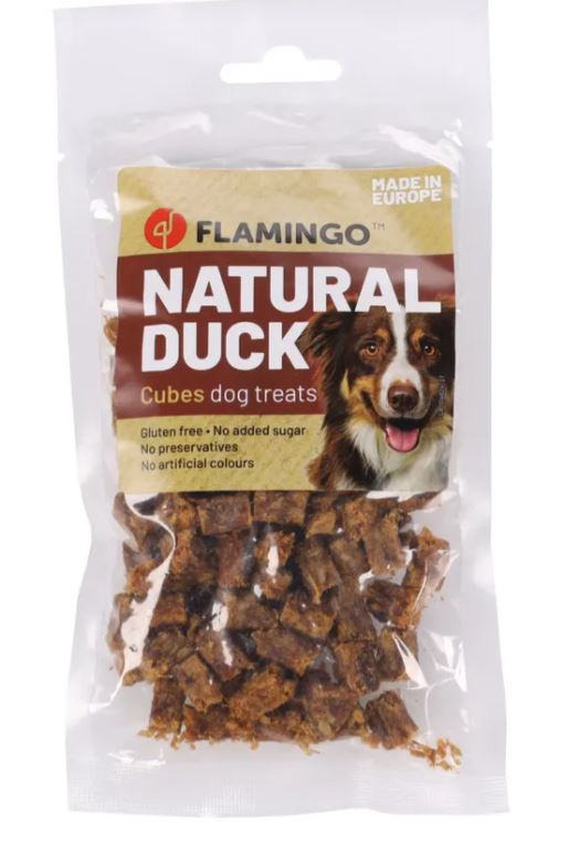 Flamingo Cane Snack Nature Cubetti Di Anatra 80 Gr