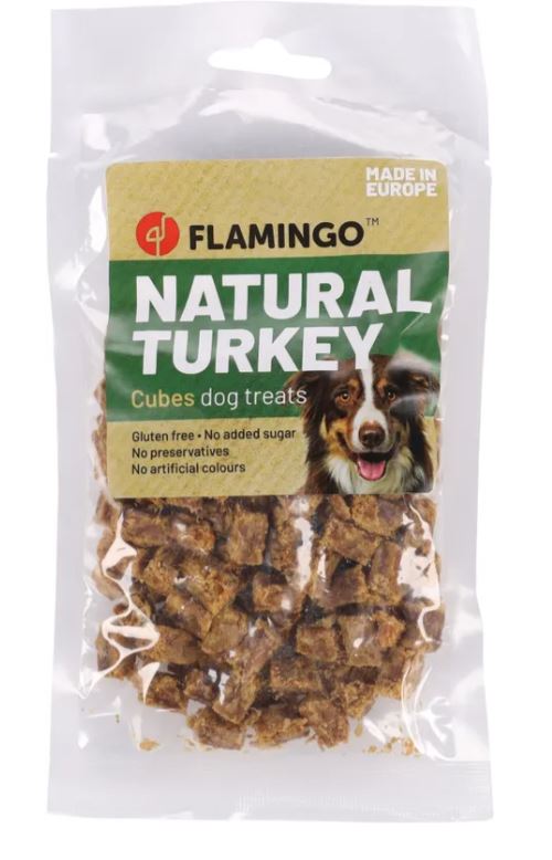 Flamingo Cane Snack Nature Cubetti Di Tacchino 80 Gr