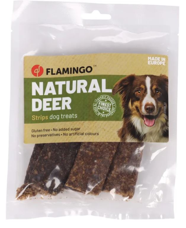 Flamingo Cane Snack Nature Strisce Di Cervo 100 Gr