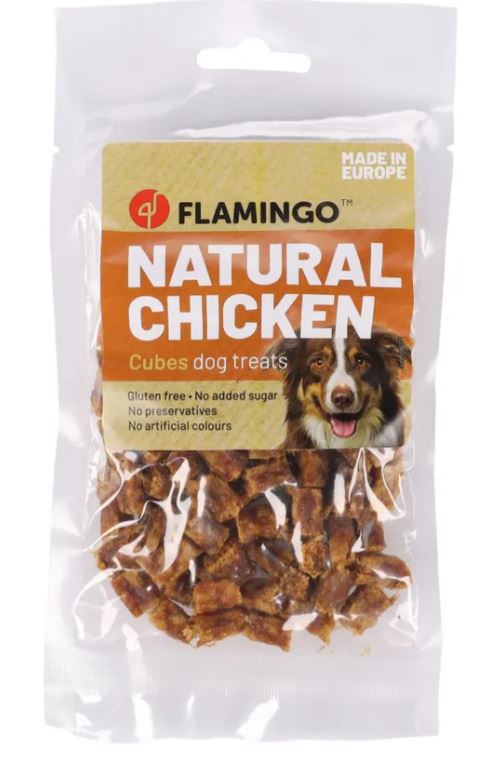 Flamingo Cane Snack Nature Cubetti Di Pollo 80 Gr