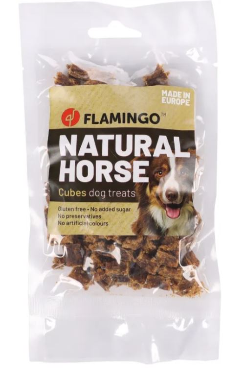 Flamingo Cane Snack Nature Cubetti Di Cavallo 80 Gr