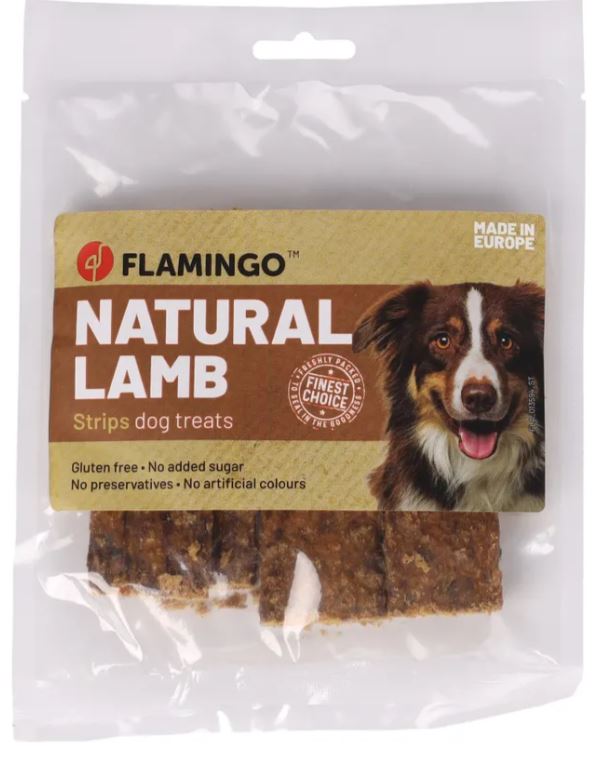 Flamingo Cane Snack Nature Strisce Di Agnello 100 Gr