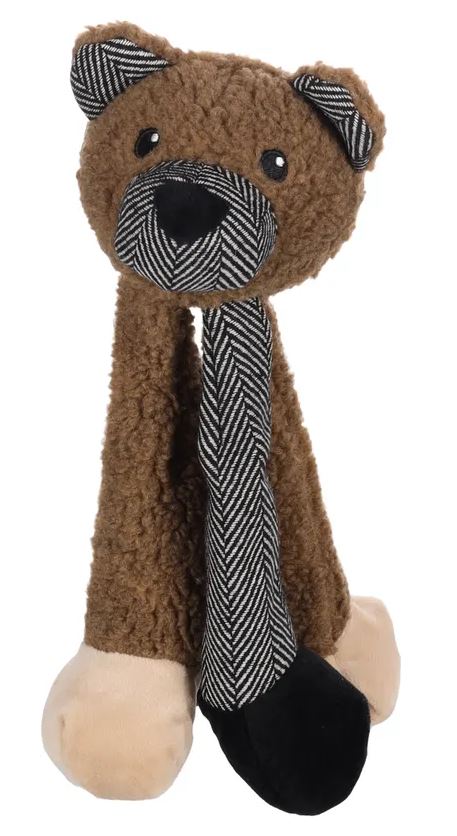 Flamingo Cane Gioco Peluche "Leggy" Orso Marrone 13X13X30 Cm-image