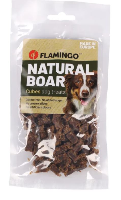 Flamingo Cane Snack Nature Cubetti Di Cinghiale 80 Gr