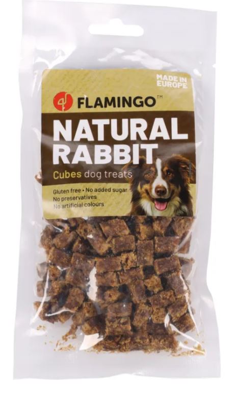 Flamingo Cane Snack Nature Cubetti Di Coniglio 80 Gr