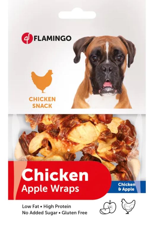 Flamingo Cane Snack Chicken Apple Wrap 85 Gr