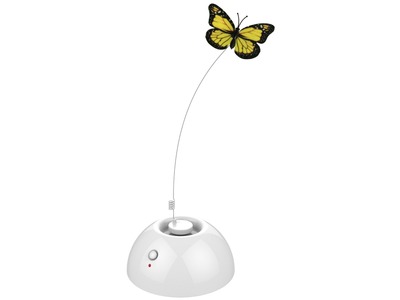 M-Pets Gatto Gioco Mentale "Dancing Butterfly" 13X13X5,8 Cm Bianco