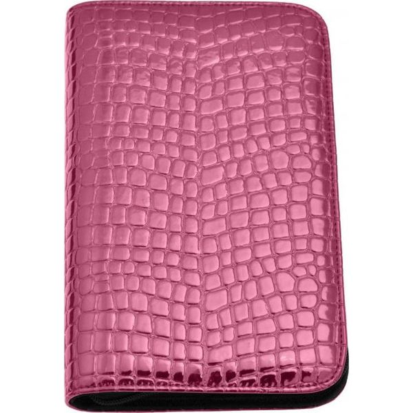 Tools-2-Groom Astuccio Porta Forbici In Ecopelle Di Coccodrillo Rosa
