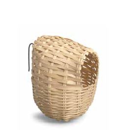Padovan Uccelli Esotici Nido In Vimini &amp; Bamboo Con Gancio "N12" 8X12 Cm
