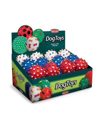 Padovan Cane Gioco Palla Punte Grosse Piccola 6,5 Cm (Colori Assortiti)