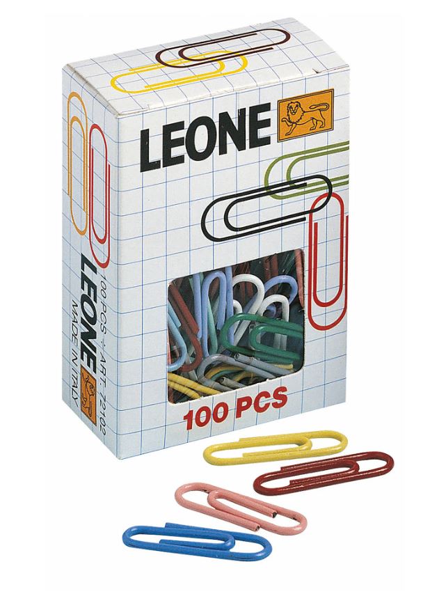 MOLHO LEONE FERMAGLI COLORATI PLASTICATI CF. (100 PEZZI)