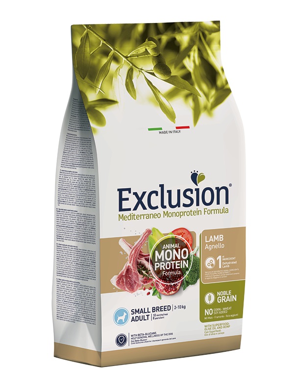 Exclusion Cane Mediterraneo Adulto Small Agnello 7 Kg