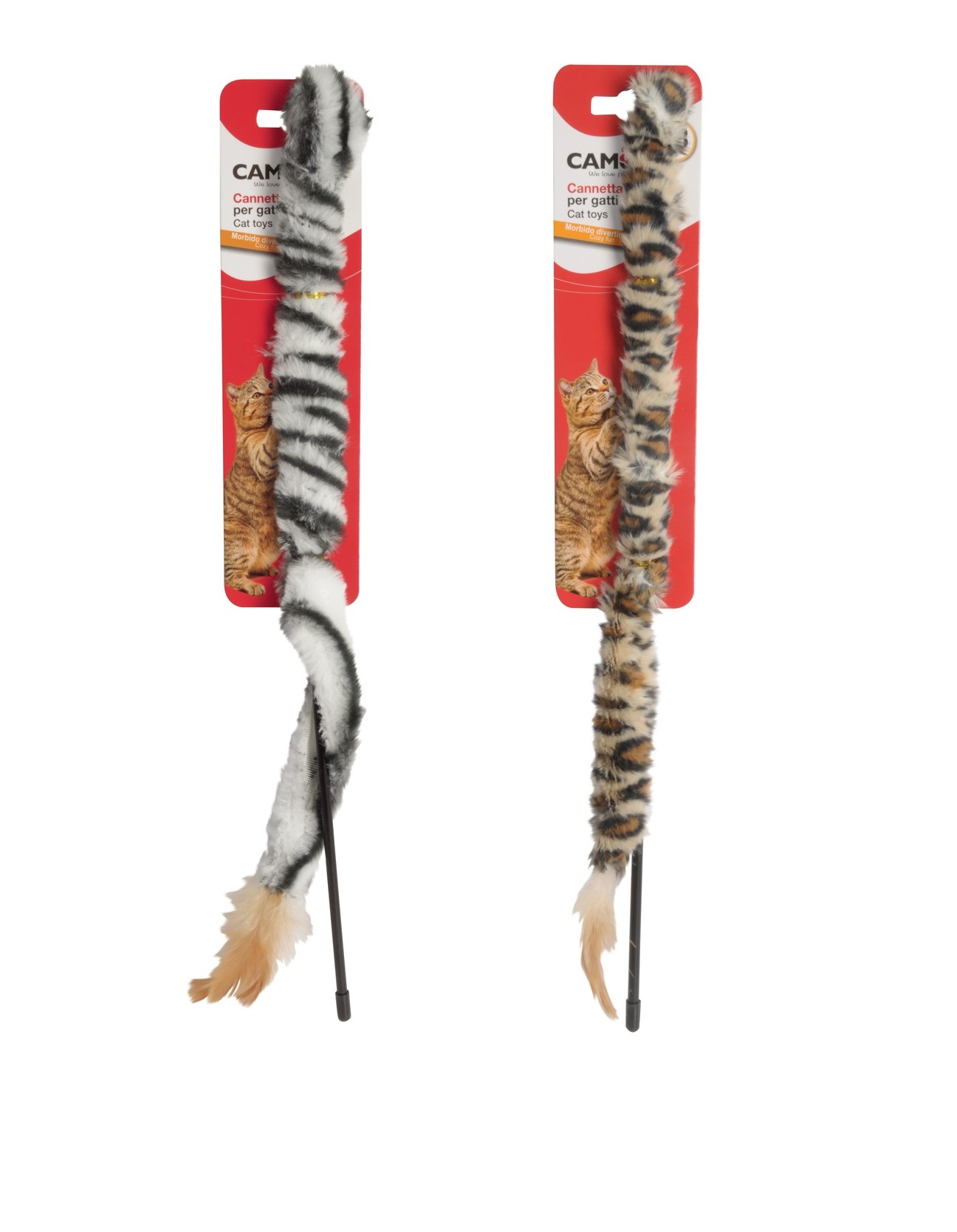Camon Gatto Gioco Cannetta Con Fettuccia (Colori Assortiti)