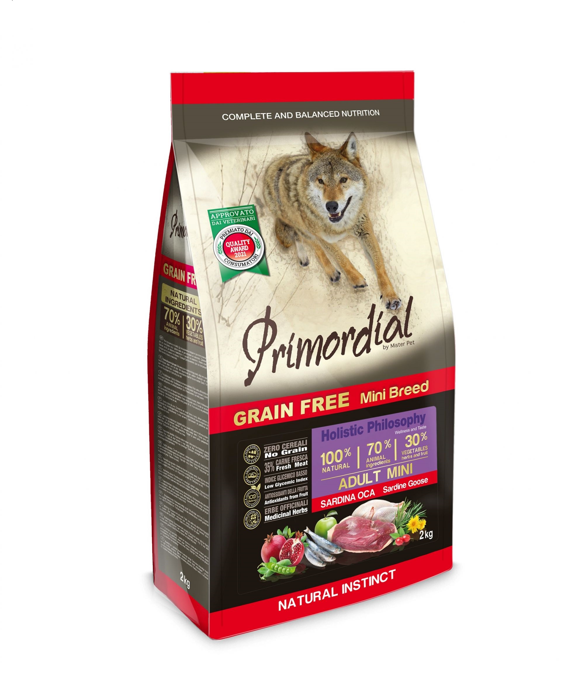 Primordial Cane Adulto Mini Sardine &amp; Oca 2 Kg