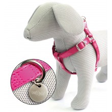 Pettorina Similpelle Glossy Regolabile 50-75 Cmx20Mm Fuxia