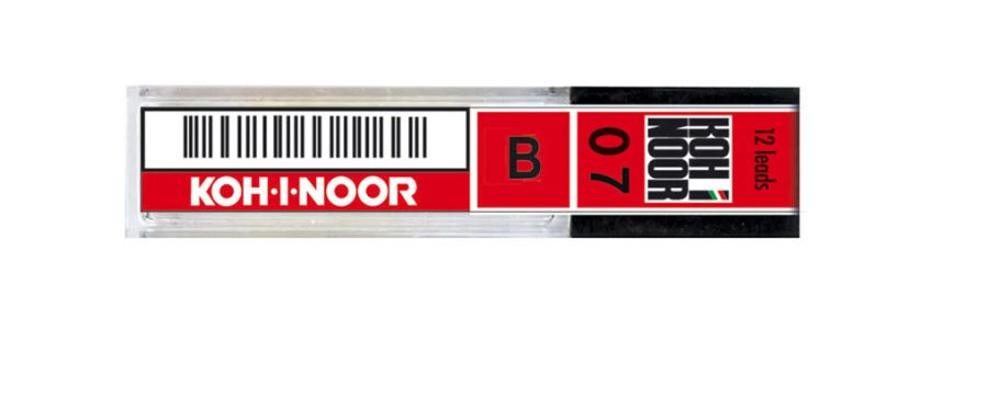 KOH NOOR MINE MINA 0,7 MM GRADAZIONE B ASTUCCIO 12 MINE
