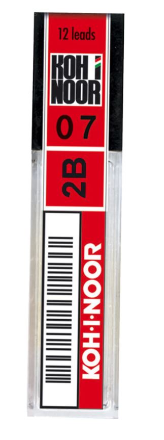 KOH NOOR MINE MINA 0,7 MM GRADAZIONE 2B ASTUCCIO 12 MINE