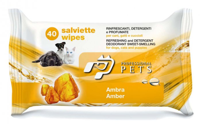 Pet Professional Salviette Ambra 40 Pezzi