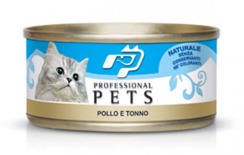 Pet Professional Gatto Adulto Pollo &amp; Tonno Lattina 70 Gr