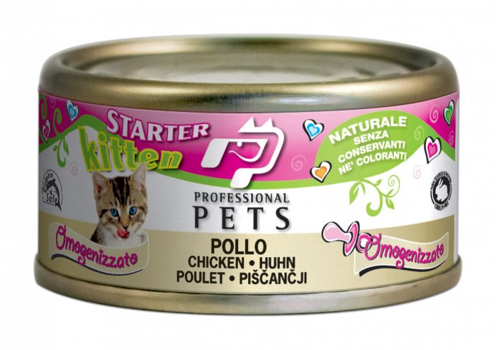 Pet Professional Gatto Kitten Starter Pollo Lattina 70 Gr
