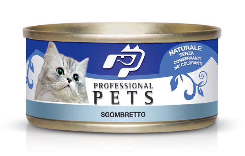 Pet Professional Gatto Adulto Sgombretto Lattina 70 Gr