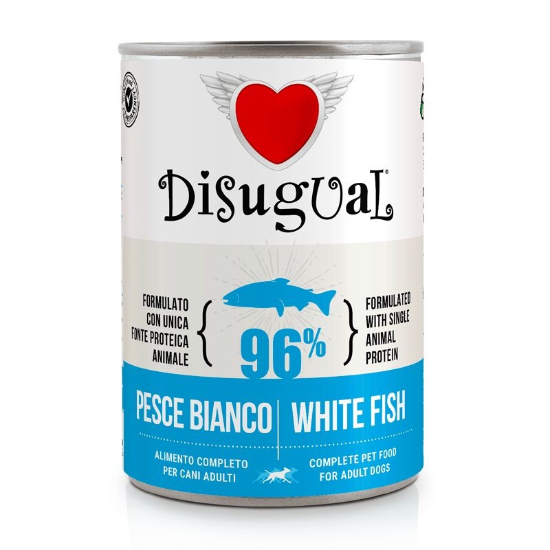 Disugual Cane Adulto Monoproteico Pesce Bianco Lattina 400 Gr