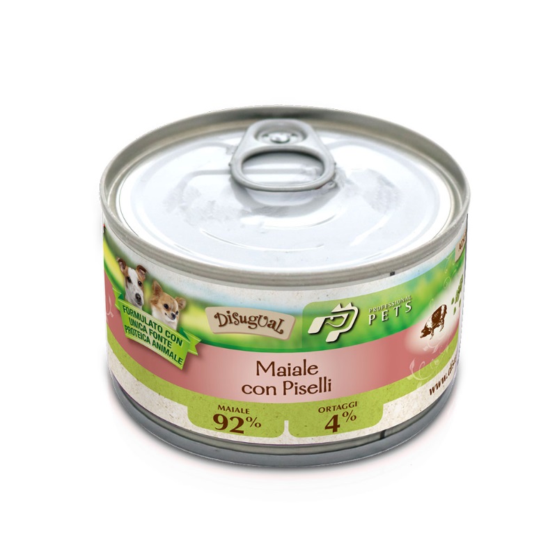Pet Professional Cane Adulto Monoproteico Maiale &amp; Piselli Lattina 150 Gr