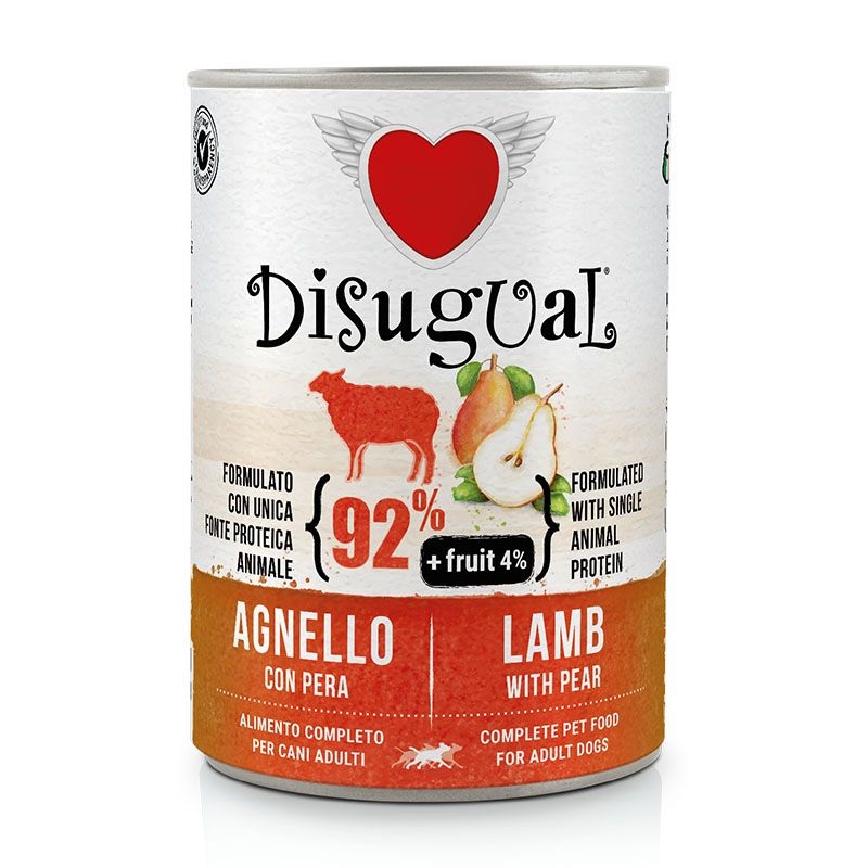 Disugual Cane Fruit Adulto Agnello &amp; Pera Lattina 400 Gr
