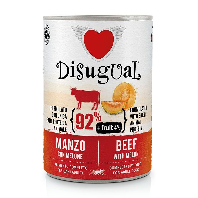 Disugual Cane Fruit Adulto Manzo &amp; Melone Lattina 400 Gr