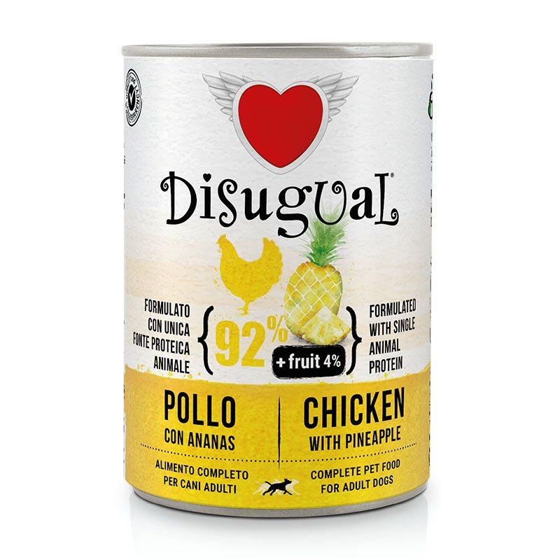 Disugual Cane Fruit Adulto Pollo &amp; Ananas Lattina 400 Gr