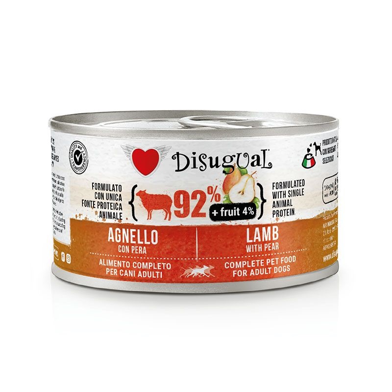 Disugual Cane Fruit Adulto Agnello &amp; Pera Lattina 150 Gr
