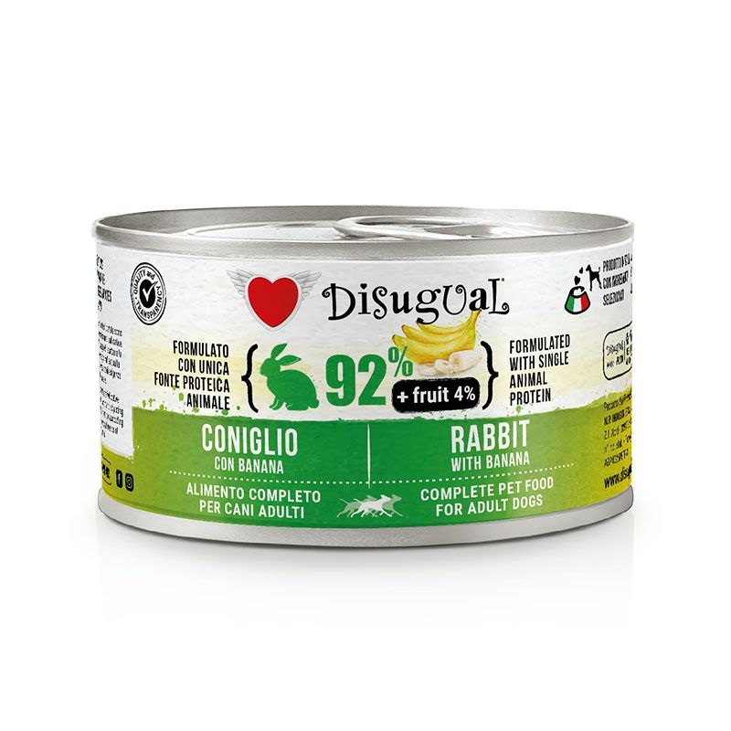 Disugual Cane Fruit Adulto Coniglio &amp; Banana Lattina 150 Gr