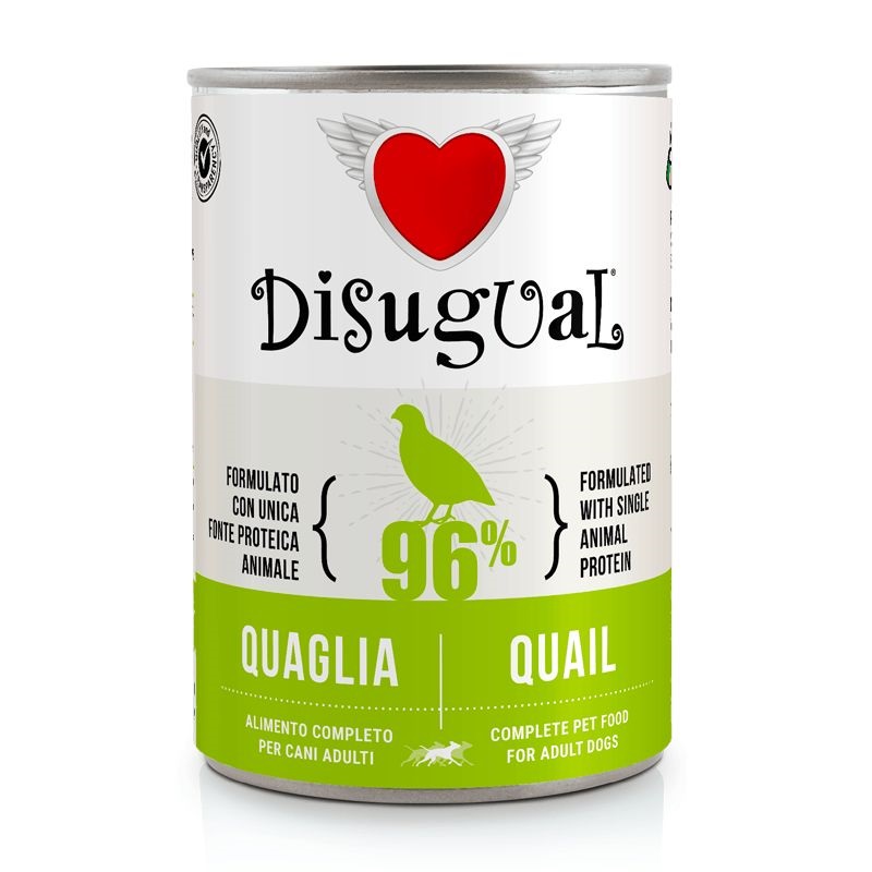 Disugual Cane Adulto Monoproteico Quaglia Lattina 400 Gr