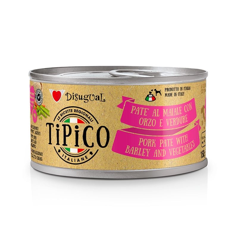 Disugual Cane Tipico Adulto Maiale, Orzo &amp; Verdure Lattina 150 Gr