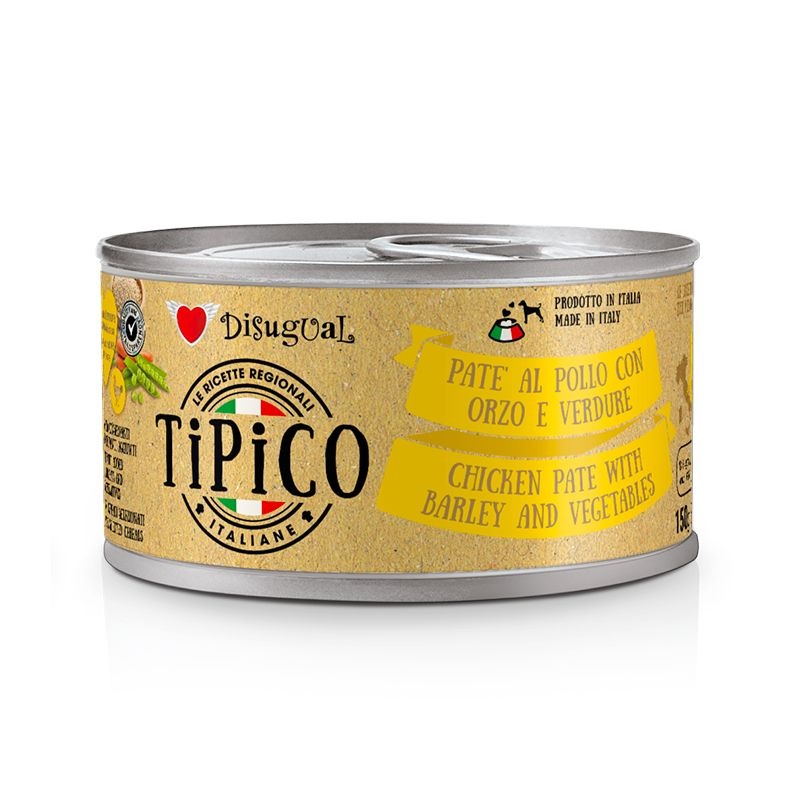 Disugual Cane Tipico Adulto Pollo, Orzo &amp; Verdure Lattina 150 Gr