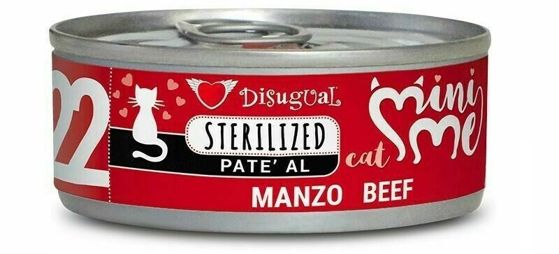 Disugual Gatto Minime (22) Adulto Sterilizzato Manzo Lattina 85 Gr