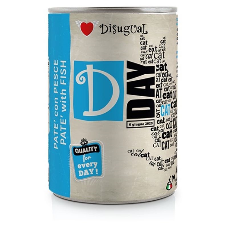 Disugual Gatto D-Day Adulto Pesce Lattina 400 Gr