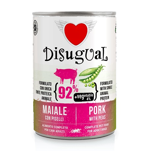 Disugual Cane Vegetable Adulto Maiale &amp; Piselli Lattina 400 Gr