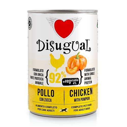 Disugual Cane Vegetable Adulto Pollo &amp; Zucca Lattina 400 Gr